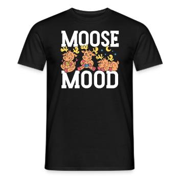 Elch Stimmung Tier Alces Elch Hirsch - Männer T-Shirt - Schwarz - Vorne - AI Model Male 178 light (178cm)
