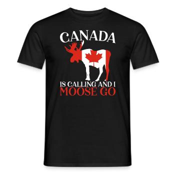 Le Canada appelle et je moose go animal Alces elk - T-shirt homme - noir - Devant - AI Model Male 178 light (178cm)