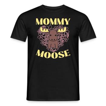 Maman Orignal Amant Alces Elk Deer Fête des Mères - T-shirt homme - noir - Devant - AI Model Male 178 light (178cm)