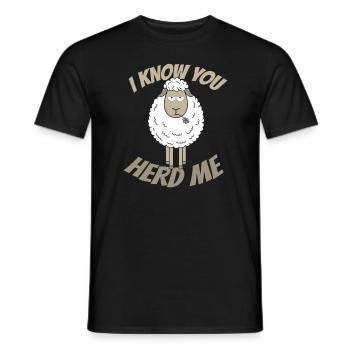 I Know You Stove Me Sheep Wool - Men's T-Shirt - black - Front - AI Model Male 178 light (178cm)
