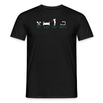 Golf Golfer Present Golf Player Golf Club Golf Ball - Men's T-Shirt - black - Front - AI Model Male 178 light (178cm)