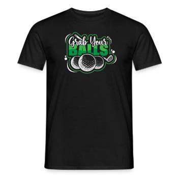 Golf Golfer Present Golf Player Golf Club Golf Ball - Men's T-Shirt - black - Front - AI Model Male 178 light (178cm)