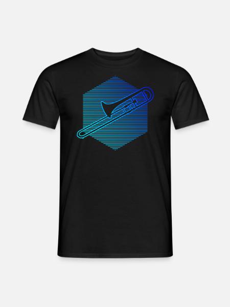 Posaunistin Tenorposaune Blechblasinstrument - Männer T-Shirt - Schwarz