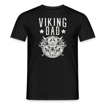 Viking Papa Fête des Pères Scandinave Viking Nordique - T-shirt homme - noir - Devant - AI Model Male 178 light (178cm)