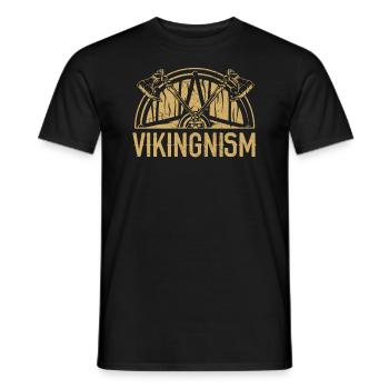 Vikingnisme Scandinave Valhalla Norsemen Viking - T-shirt homme - noir - Devant - AI Model Male 178 light (178cm)