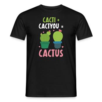 Kakteen Kaktu Kaktus Sukkulente Pflanze Lady Gärtner - Männer T-Shirt - Schwarz - Vorne - AI Model Male 178 light (178cm)