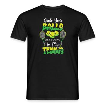 Joueur de tennis présent Tennis Club Coach Sport - T-shirt homme - noir - Devant - AI Model Male 178 light (178cm)