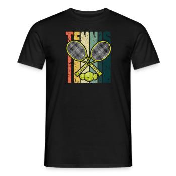 Joueur de tennis présent Tennis Club Coach Sport - T-shirt homme - noir - Devant - AI Model Male 178 light (178cm)