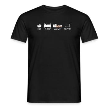 Anime Fan Present Japanese Cartoon Cosplay - Men's T-Shirt - black - Front - AI Model Male 178 light (178cm)