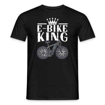 E-Bike King Electric Bicycle Owner Bicycle Ride - Men's T-Shirt - black - Front - AI Model Male 178 light (178cm)