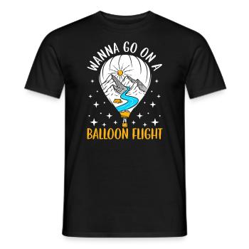 Vous voulez faire un vol en montgolfière - T-shirt homme - noir - Devant - AI Model Male 178 light (178cm)