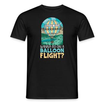 Vous voulez faire un vol en montgolfière - T-shirt homme - noir - Devant - AI Model Male 178 light (178cm)