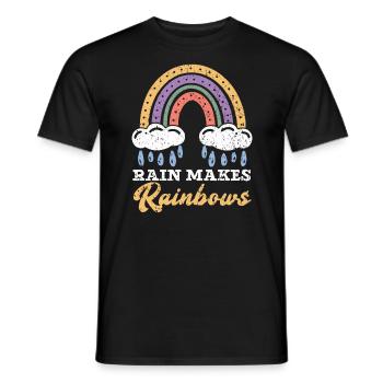 Regen macht Rainbows Rainbow Whisperer - Männer T-Shirt - Schwarz - Vorne - AI Model Male 178 light (178cm)