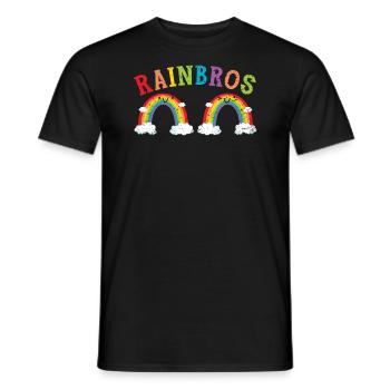 Rainbros Rainbow Lover Regenbogenflüsterer - Männer T-Shirt - Schwarz - Vorne - AI Model Male 178 light (178cm)