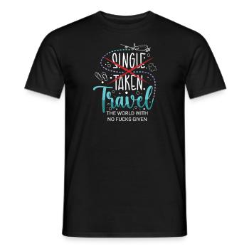 Adventure Travel Present Travel Lovers - Men's T-Shirt - black - Front - AI Model Male 178 light (178cm)