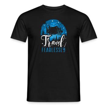 Adventure Travel Present Travel Lovers - Men's T-Shirt - black - Front - AI Model Male 178 light (178cm)