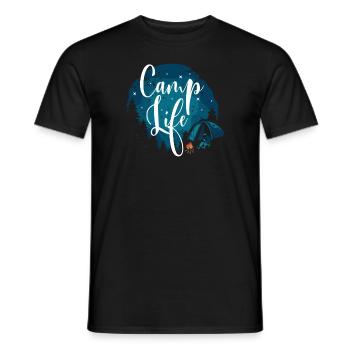 Camping Camper Present Nature Lovers - Men's T-Shirt - black - Front - AI Model Male 178 light (178cm)