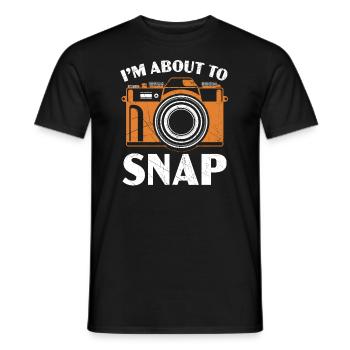 Je suis sur le point de prendre des photos Photographe - T-shirt homme - noir - Devant - AI Model Male 178 light (178cm)