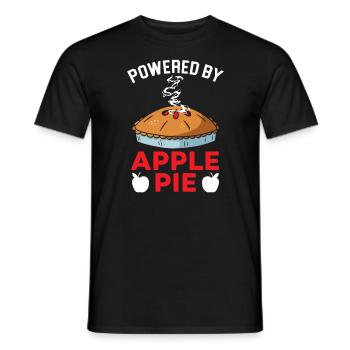 Powered By Apple Pie Fruit Lover Apple Picking - Men's T-Shirt - black - Front - AI Model Male 178 light (178cm)