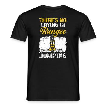 Es gibt kein Weinen im Bungee-Jumping Bungee-Jumper - Männer T-Shirt - Schwarz - Vorne - AI Model Male 178 light (178cm)