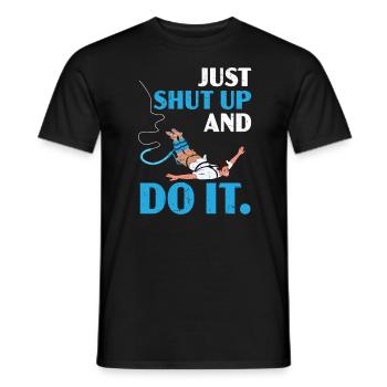 Einfach die Klappe halten und es tun Adrenalin-Bungee-Jumping - Männer T-Shirt - Schwarz - Vorne - AI Model Male 178 light (178cm)