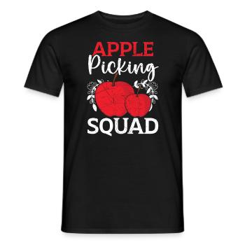 Apple Picking Squad Apple Fruit Lover Apple Tree - Men's T-Shirt - black - Front - AI Model Male 178 light (178cm)