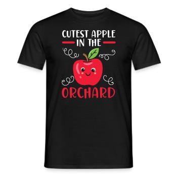 Apple Picking Squad Apple Fruit Lover Apple - Men's T-Shirt - black - Front - AI Model Male 178 light (178cm)