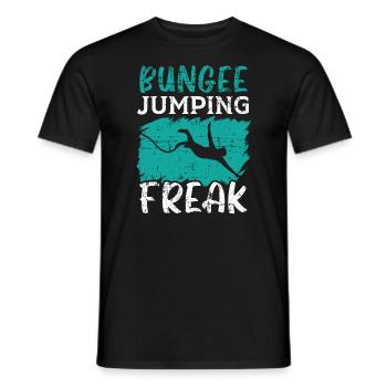 Saut à l’élastique Freak Adrenaline Bungee Jumper - T-shirt homme - noir - Devant - AI Model Male 178 light (178cm)