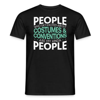 Cosplay Cosplaying Proud Cosplayer Costume Play - Men's T-Shirt - black - Front - AI Model Male 178 light (178cm)