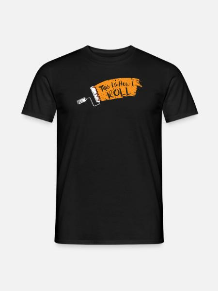Maler Lackierer Präsent Anstreicher Malerei Pinsel - T-shirt herr - svart