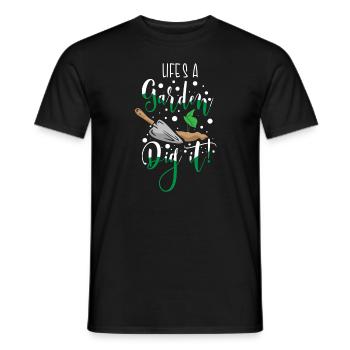 Jardinier Présent Hobby Jardinier Jardin Plantes Prairie - T-shirt homme - noir - Devant - AI Model Male 178 light (178cm)