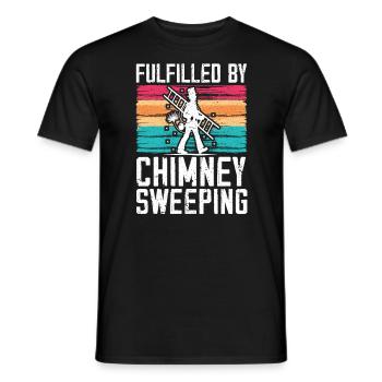 Fulfilled By Chimney Sweeping Chimney Sweeper - Men's T-Shirt - black - Front - AI Model Male 178 light (178cm)