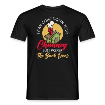 Chimney Sweeper Job Fireplace Chimney Whisperer - Men's T-Shirt - black - Front - AI Model Male 178 light (178cm)