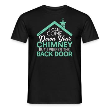 Chimney Sweeper Job Fireplace Chimney Whisperer - Men's T-Shirt - black - Front - AI Model Male 178 light (178cm)