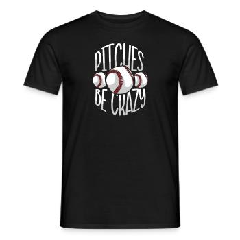 Baseball present home run baseball player athlete - Men's T-Shirt - black - Front - AI Model Male 178 light (178cm)