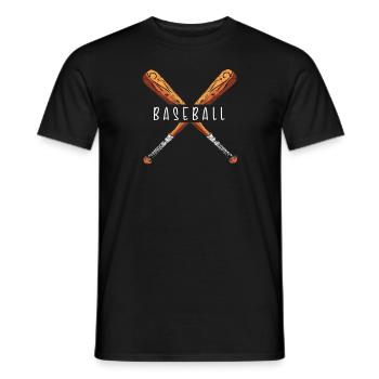 Baseball present home run baseball player athlete - Men's T-Shirt - black - Front - AI Model Male 178 light (178cm)