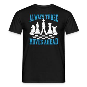 Toujours trois coups loin Joueur d’échecs Grand maître - T-shirt homme - noir - Devant - AI Model Male 178 light (178cm)