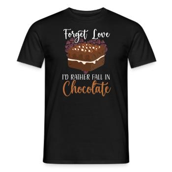 Oubliez l’amour, je préfère échouer dans le gâteau au chocolat - T-shirt homme - noir - Devant - AI Model Male 178 light (178cm)