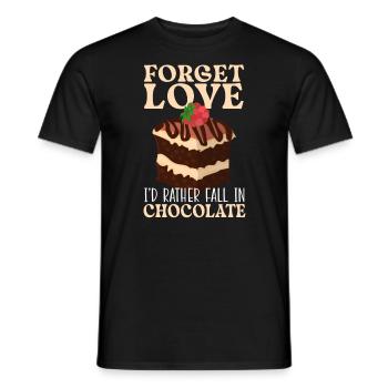 Oubliez l’amour, je préfère échouer dans le gâteau au chocolat - T-shirt homme - noir - Devant - AI Model Male 178 light (178cm)