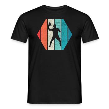 Retro Ultimate Frisbee Flying Disc Sport - T-shirt homme - noir - Devant - AI Model Male 178 light (178cm)