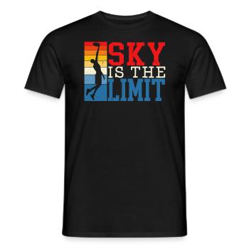 Sky Is The Limit Ultimate Frisbee Flying Disc - Männer T-Shirt - Schwarz - Vorne - AI Model Male 178 light (178cm)