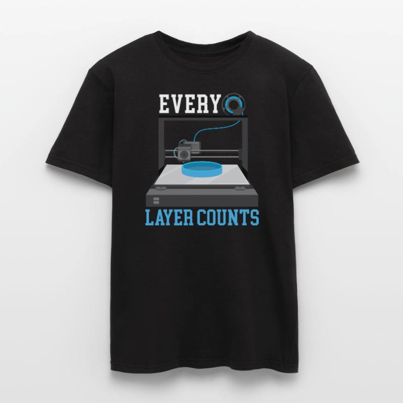 Chaque couche compte 3D Buse d’impression 3D Imprimante 3D T-shirt homme