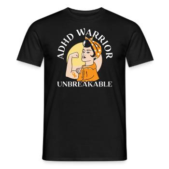 ADHD Warrior Unbreakable Embrace Neurodiversity - Men's T-Shirt - black - Front - AI Model Male 178 light (178cm)