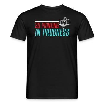 3D Printing In Progress Nozzle 3D Printer - Men's T-Shirt - black - Front - AI Model Male 178 light (178cm)