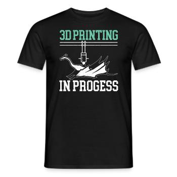 3D Printing In Progress Nozzle 3D Printer - Men's T-Shirt - black - Front - AI Model Male 178 light (178cm)