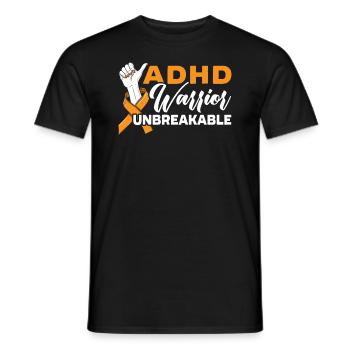 ADHD Warrior Unbreakable Embrace Neurodiversity - Men's T-Shirt - black - Front - AI Model Male 178 light (178cm)