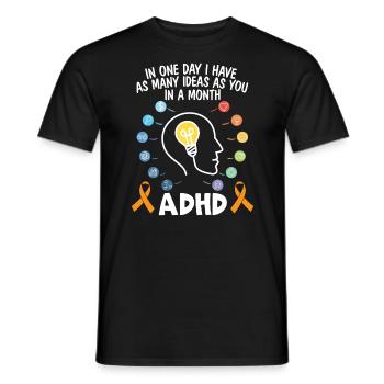 ADHS-Krieger umarmen Neurodiversität ADHS-Bewusstsein - Männer T-Shirt - Schwarz - Vorne - AI Model Male 178 light (178cm)
