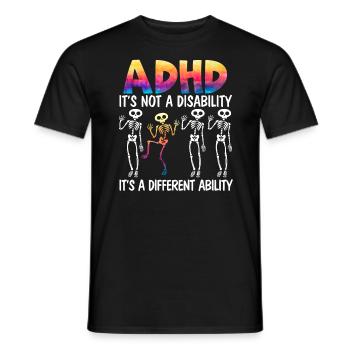 ADHS Es ist eine andere Fähigkeit Nerodiversität - Männer T-Shirt - Schwarz - Vorne - AI Model Male 178 light (178cm)