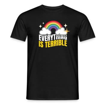 Everything Is Terrible Pessimism - Men's T-Shirt - black - Front - AI Model Male 178 light (178cm)