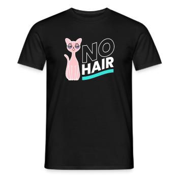 Pas de cheveux Sphynx Chat Chaton Nu Chat - T-shirt homme - noir - Devant - AI Model Male 178 light (178cm)